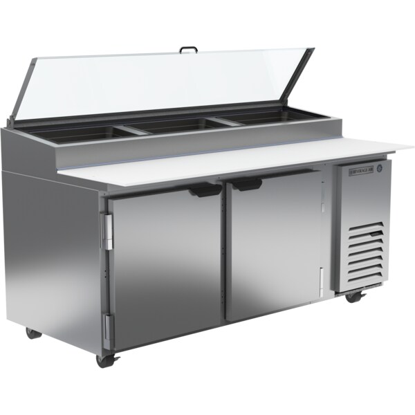 Beverage-Air Refrigerated Pizza Prep Table, Two Door, 72", Stainless Steel DP72HC - main